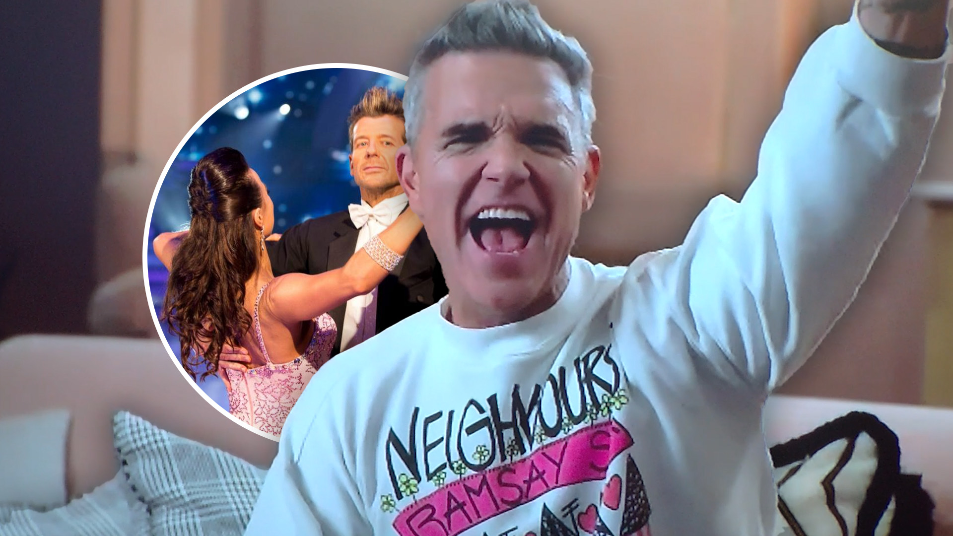 WATCH: ‘I’ve seen it’ - Robbie Williams roasts Simon Barnett’s dance disaster