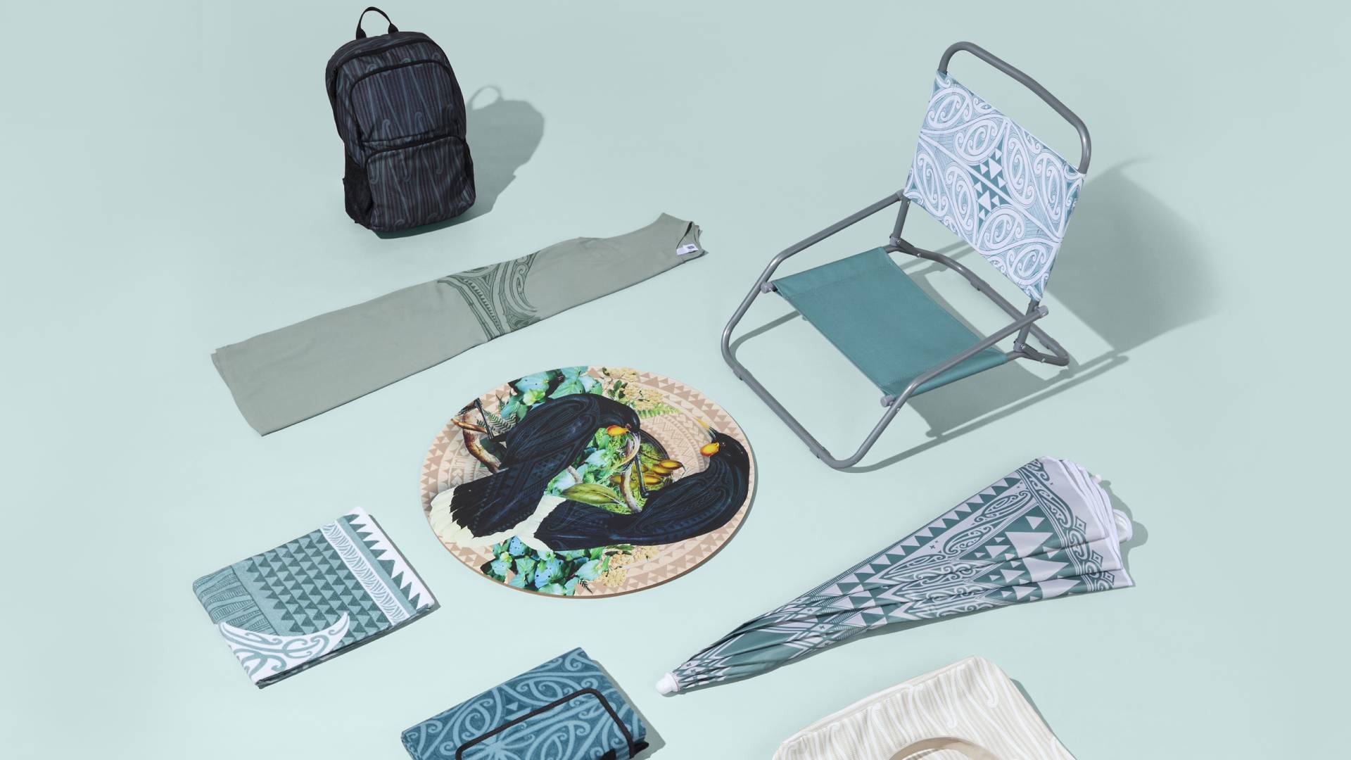 Maori designs on a range of summer gear, clothing and art. 