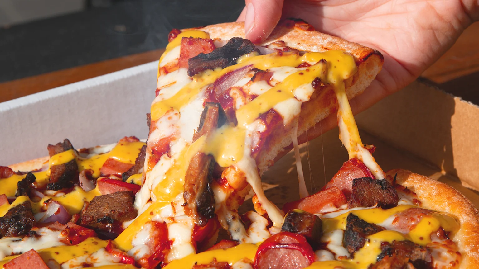 Kiwi BBQ pizza from Dominos