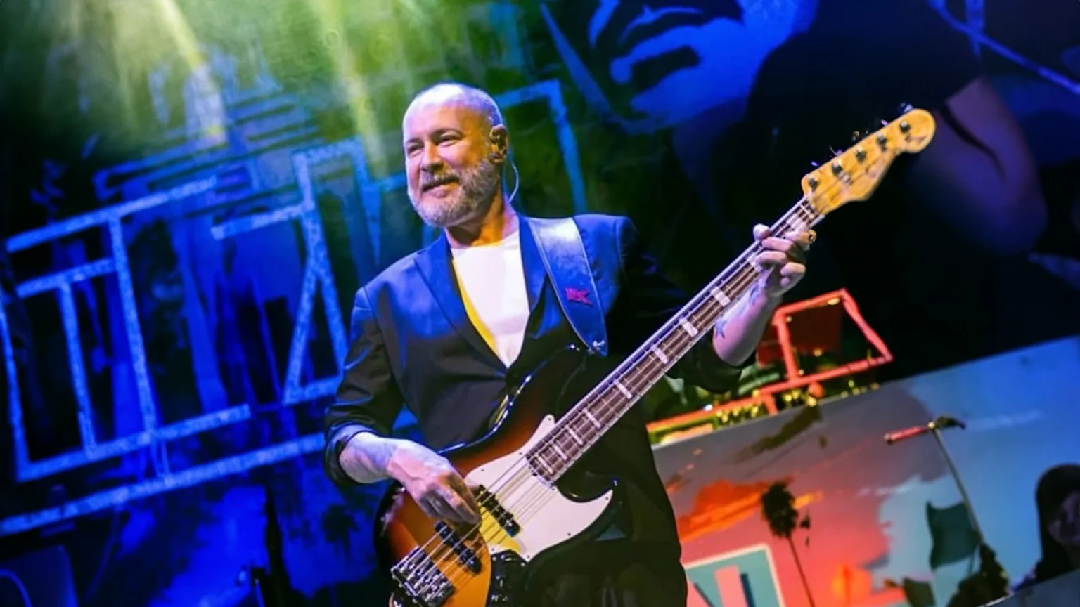 Limp Bizkit bassist Sam Rivers onstage