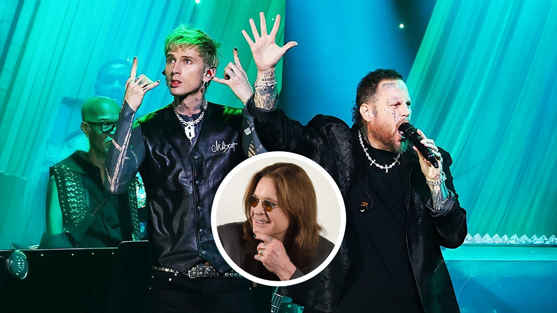 Jelly Roll and MGK on stage