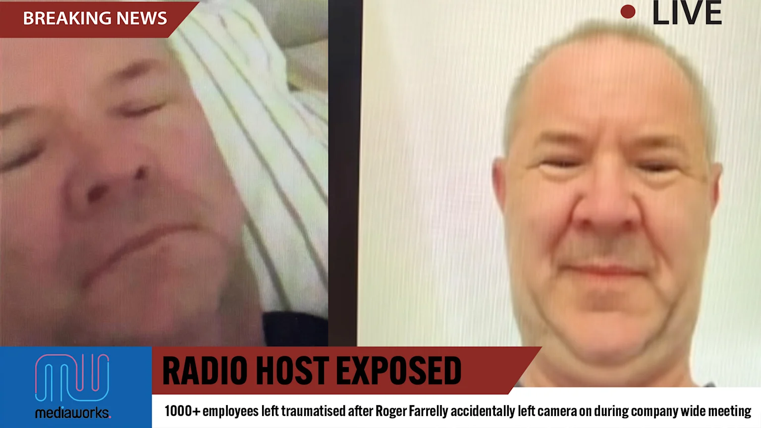 News screenshot of Rog's face