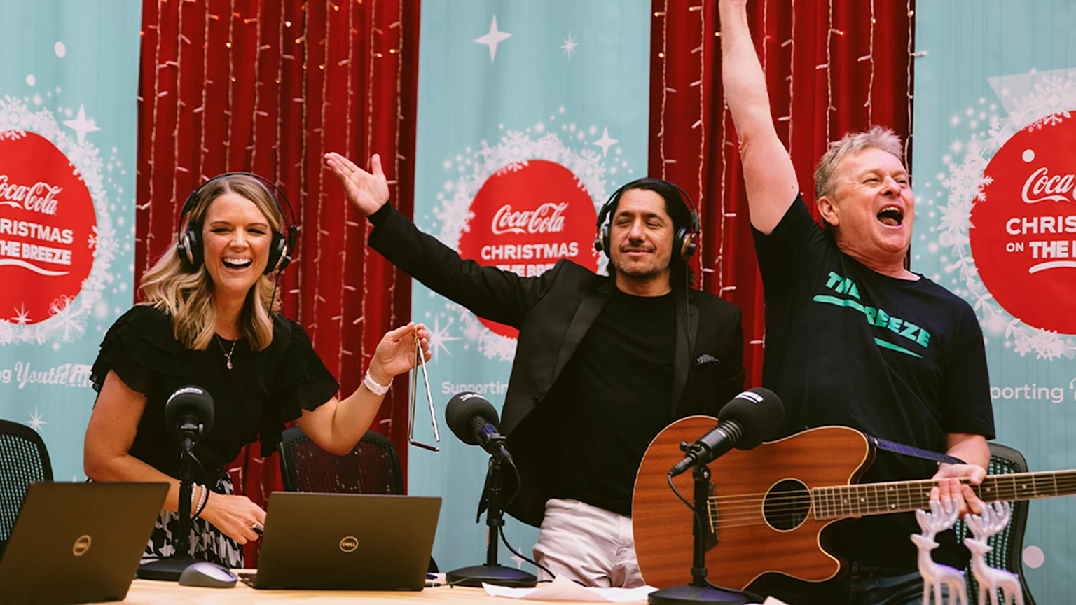 Jeanette Thomas, Robert Rakete and Robert Scott at Christmas On The Breeze 2020