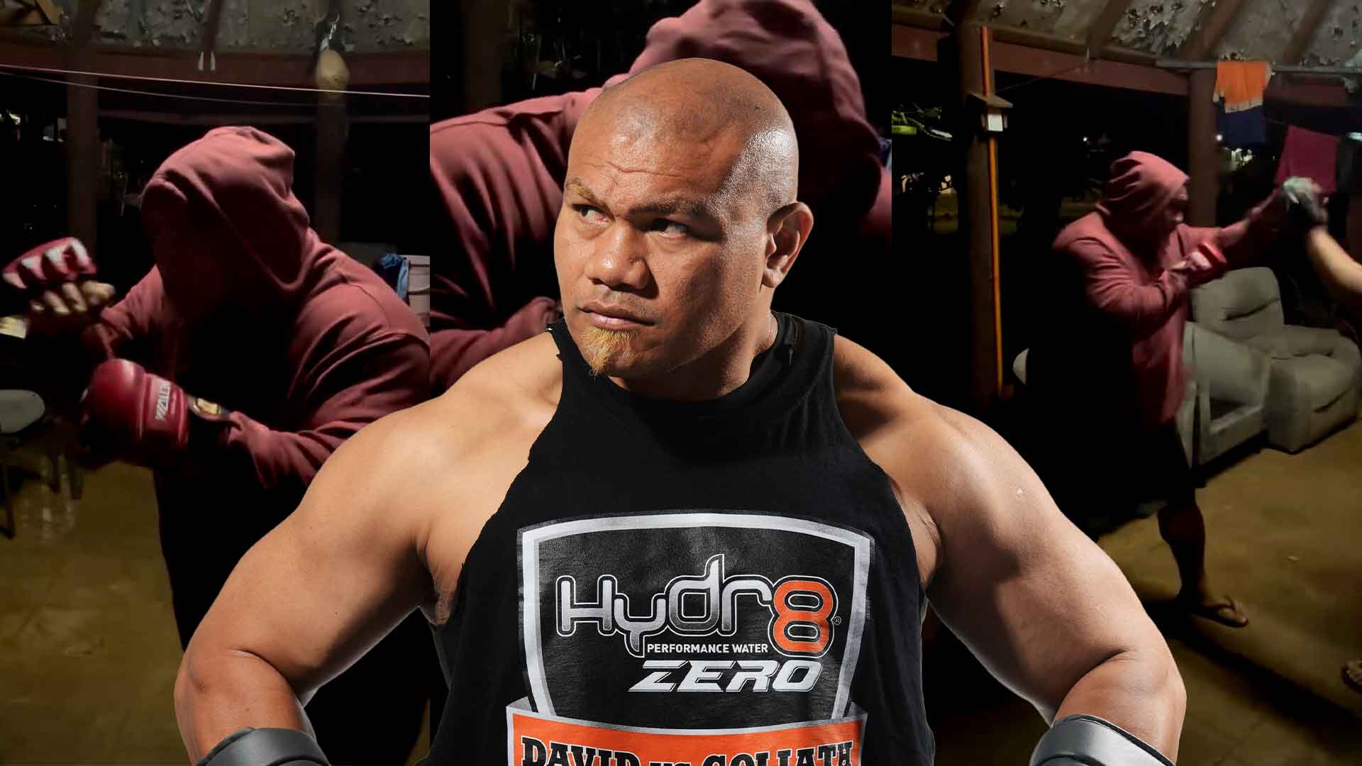 Watch: David Tua still trains heavy, now with MMA gloves