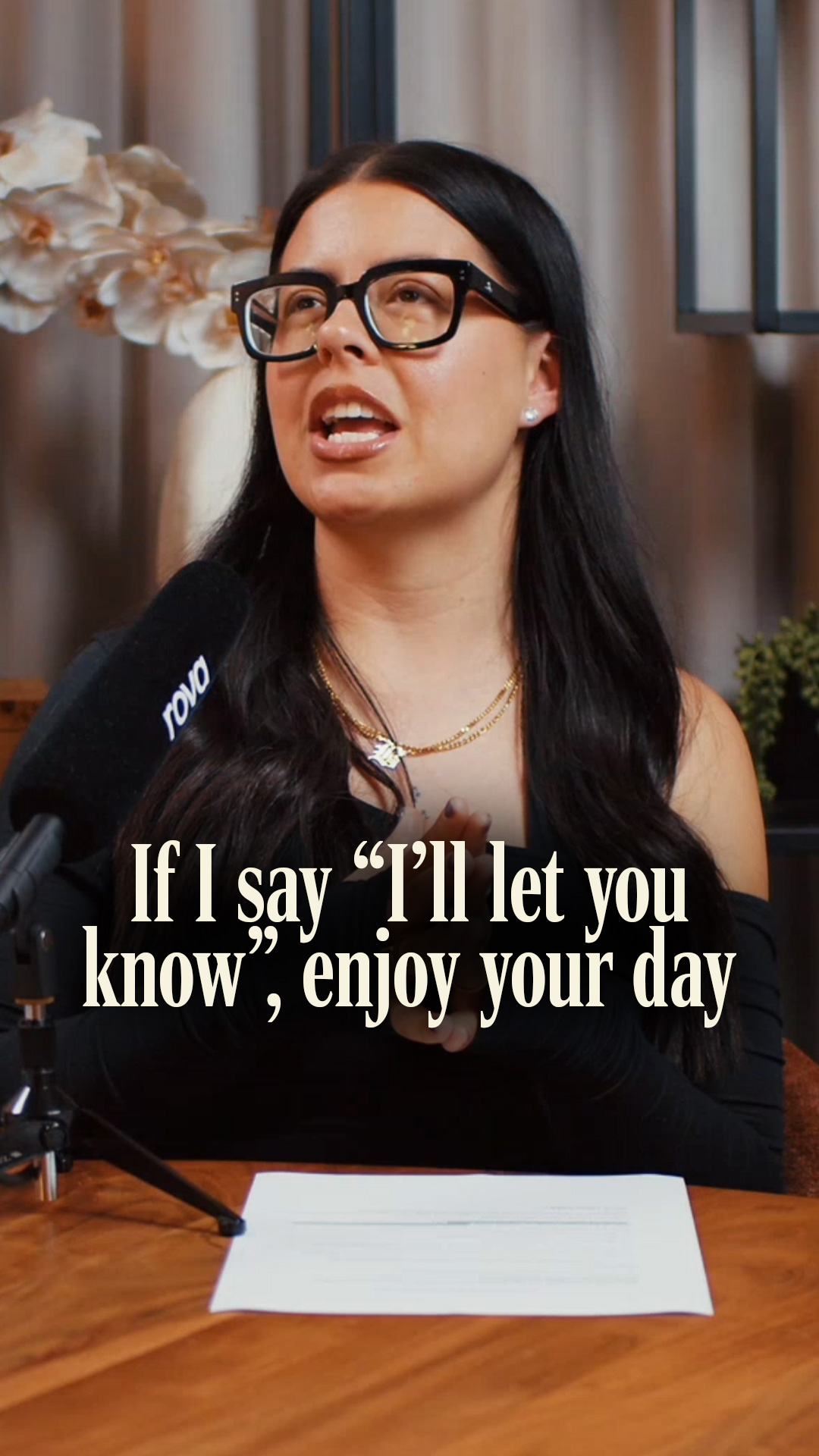 'I'll let you know'