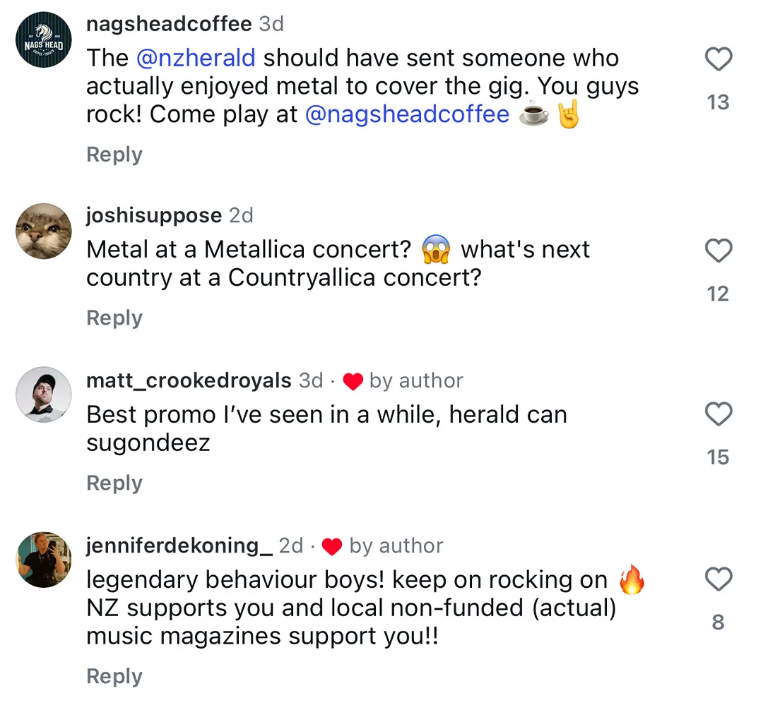 More screenshots of comments