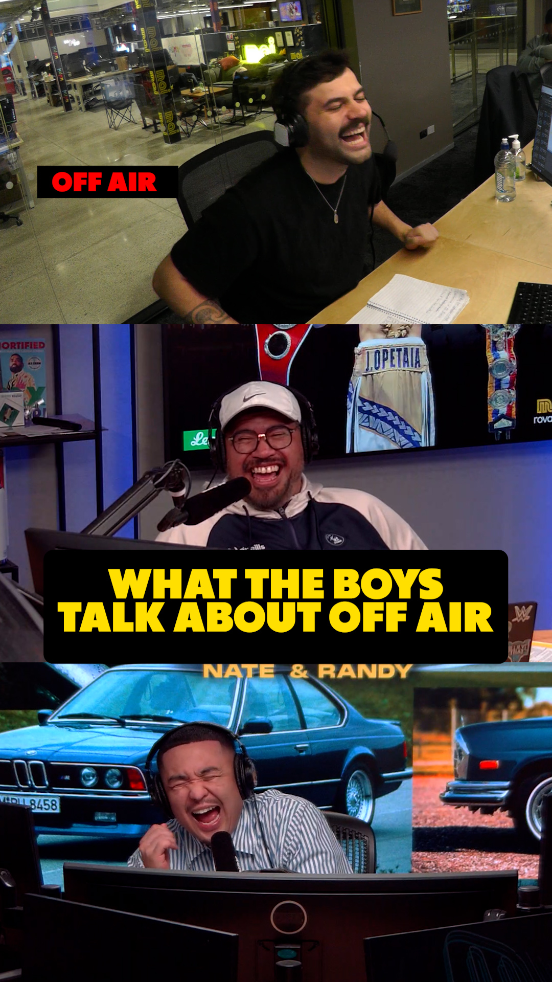 What the boys talk about off air