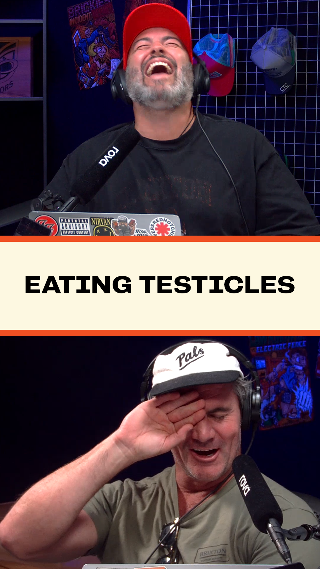 The lads eat testicles...