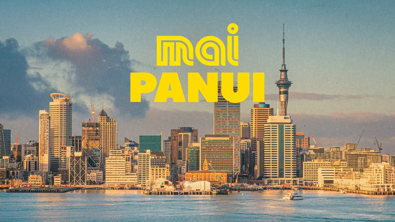 Aucklands city skyline. "Mai Panui" from Mai FM Auckland