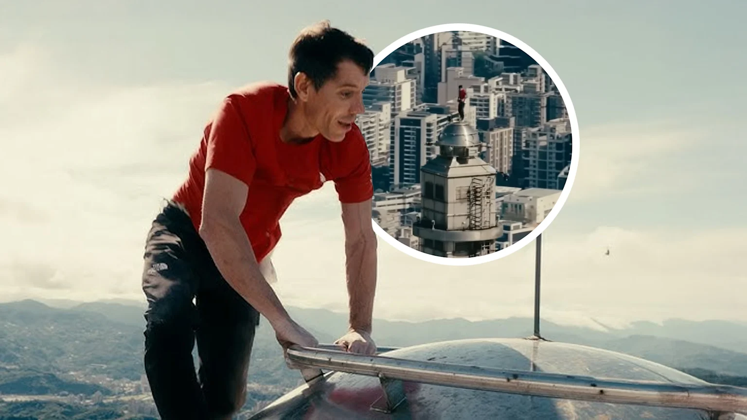 Alex Honnold climbing Taiwan's tallest building