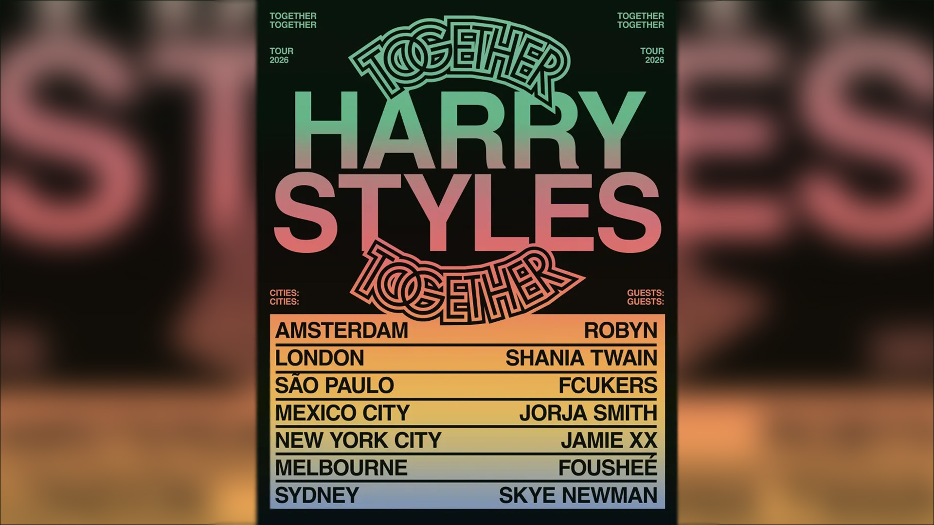 Harry Styles drops his tour dates, and it's time to book some flights