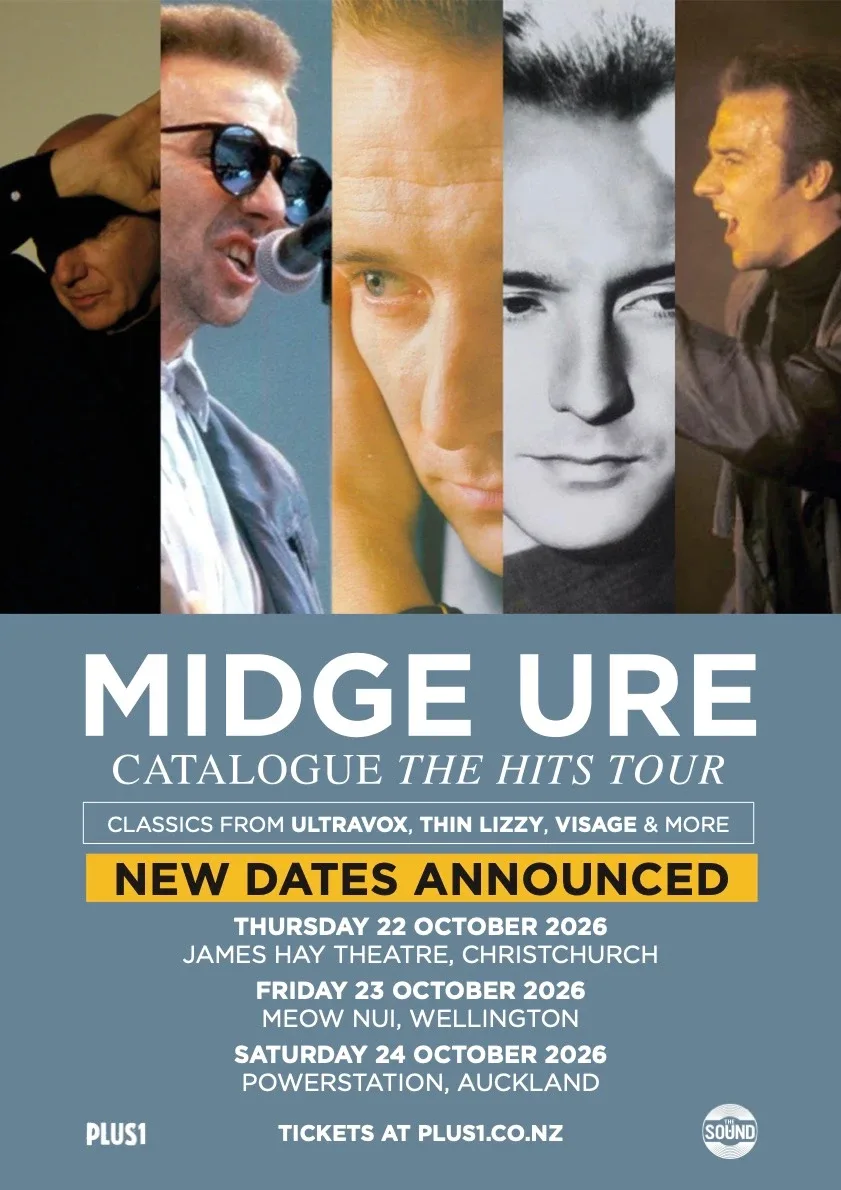 Midge Ure Tour poster outlining new 2026 dates for his 'The Hits Tour'
