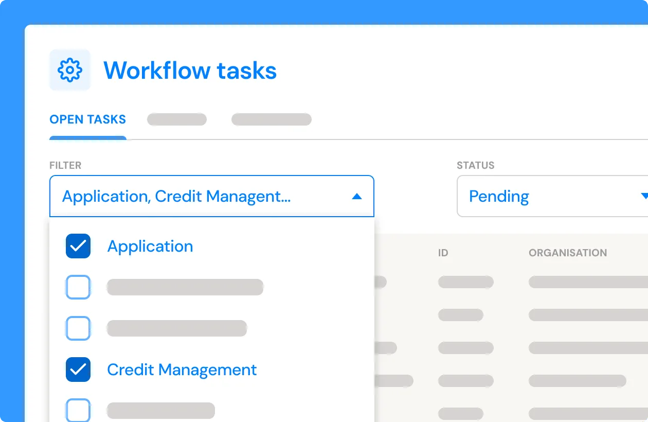 Illustration of Workflow Tasks dashboard for Opypro