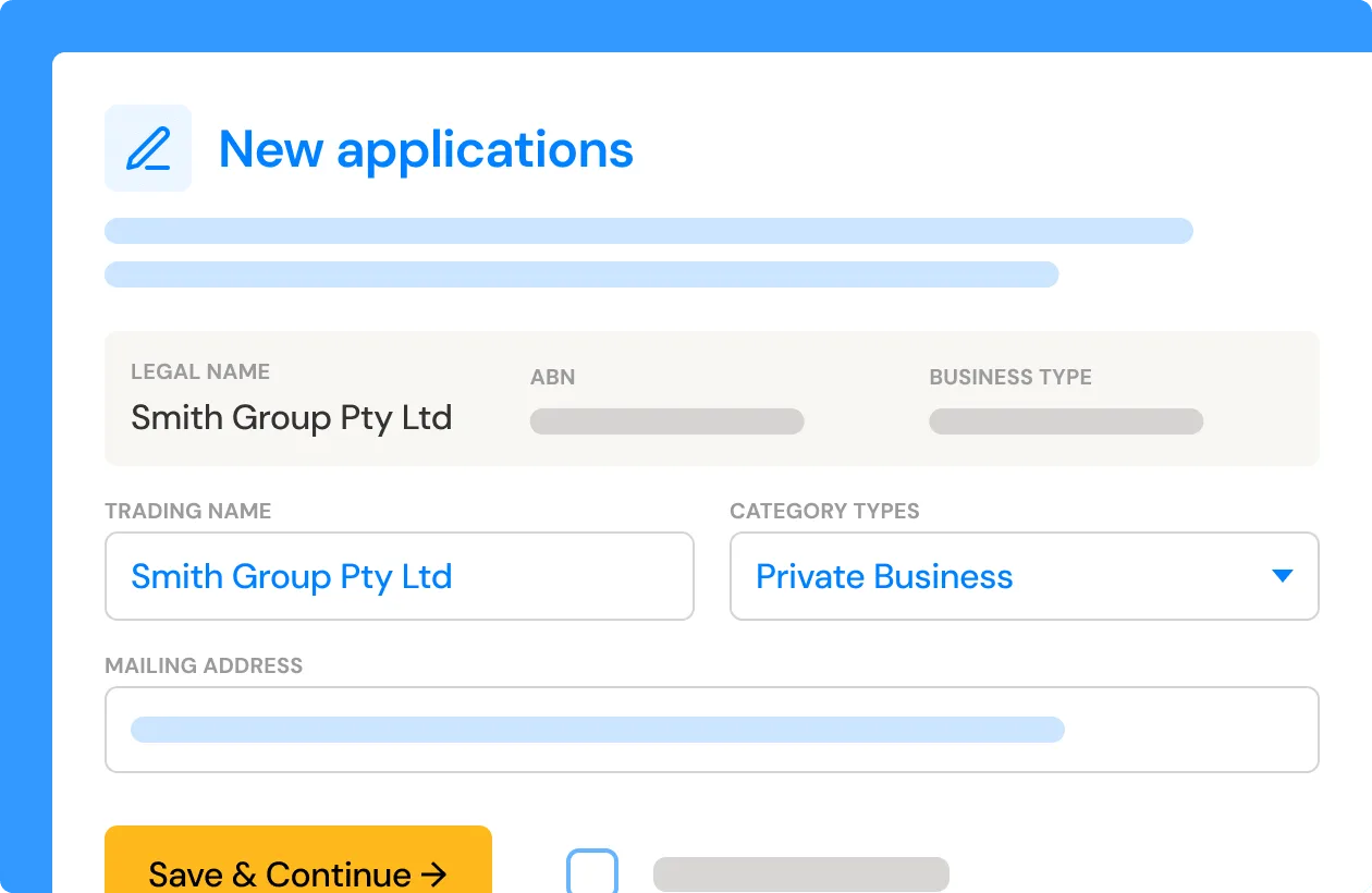 Illustration of New applications form for Opypro