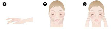PH How to use eye cream - step 1-2-3