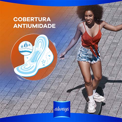 Absorvente Always Super Proteção Com Abas Seca