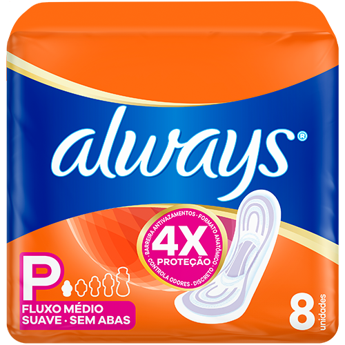 Absorvente Always Super Proteção Sem Abas Suave