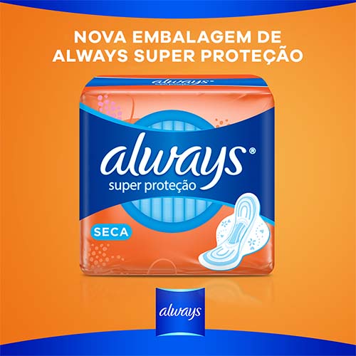 Ofertas de Absorvente Always Cotton Protection com abas, seca