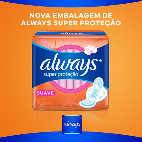 Absorvente Always Super Proteção Com Abas Suave