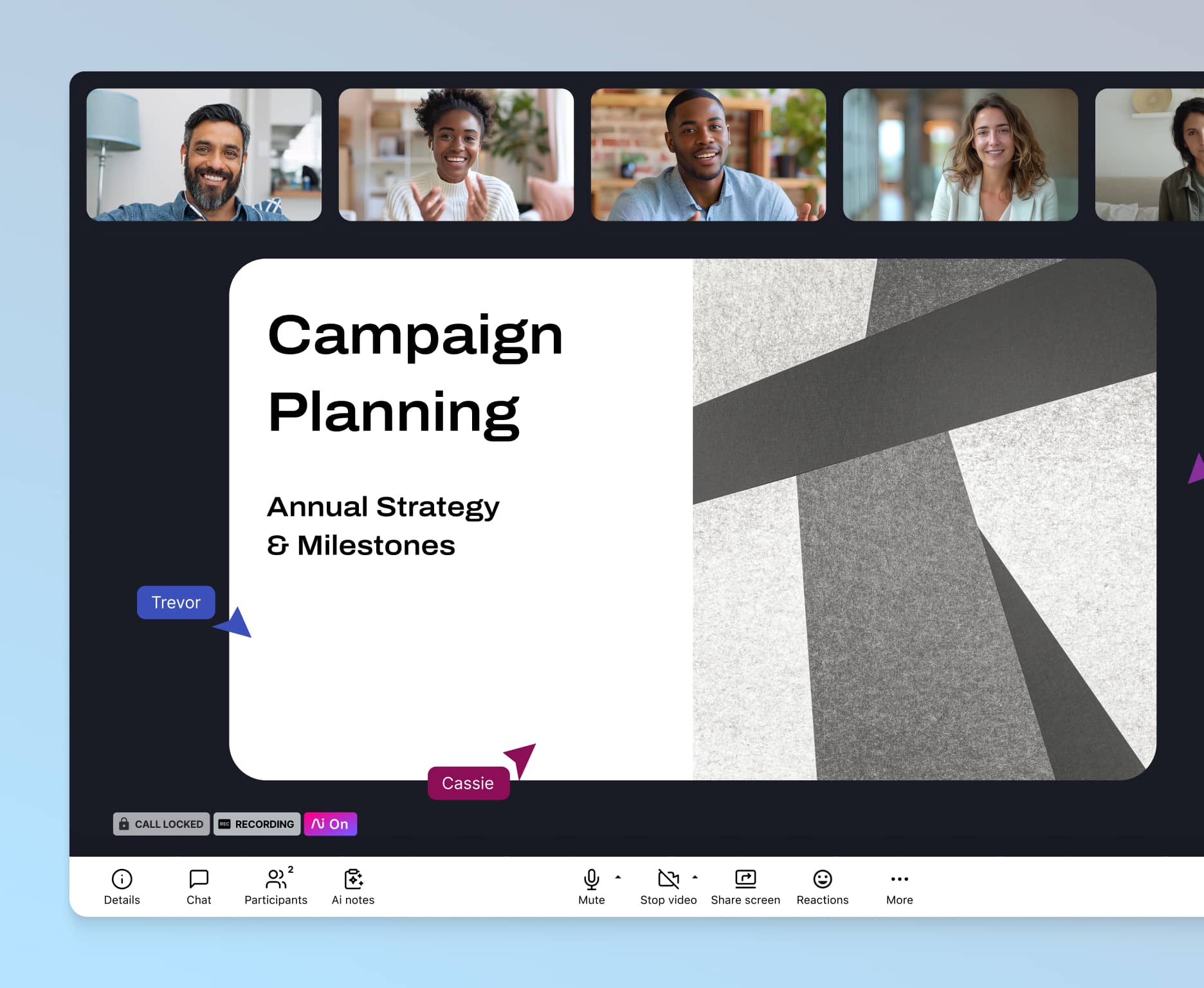 Screenshot of Dialpad's Miro digital whiteboarding integration