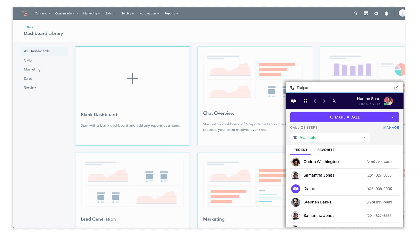 Hubspot dialpad dialer