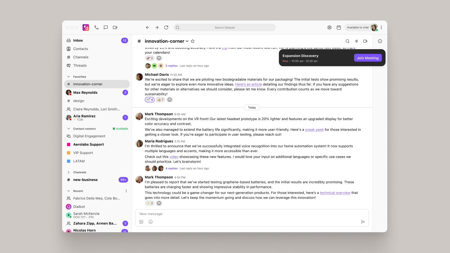 Jump into meetings instantly
