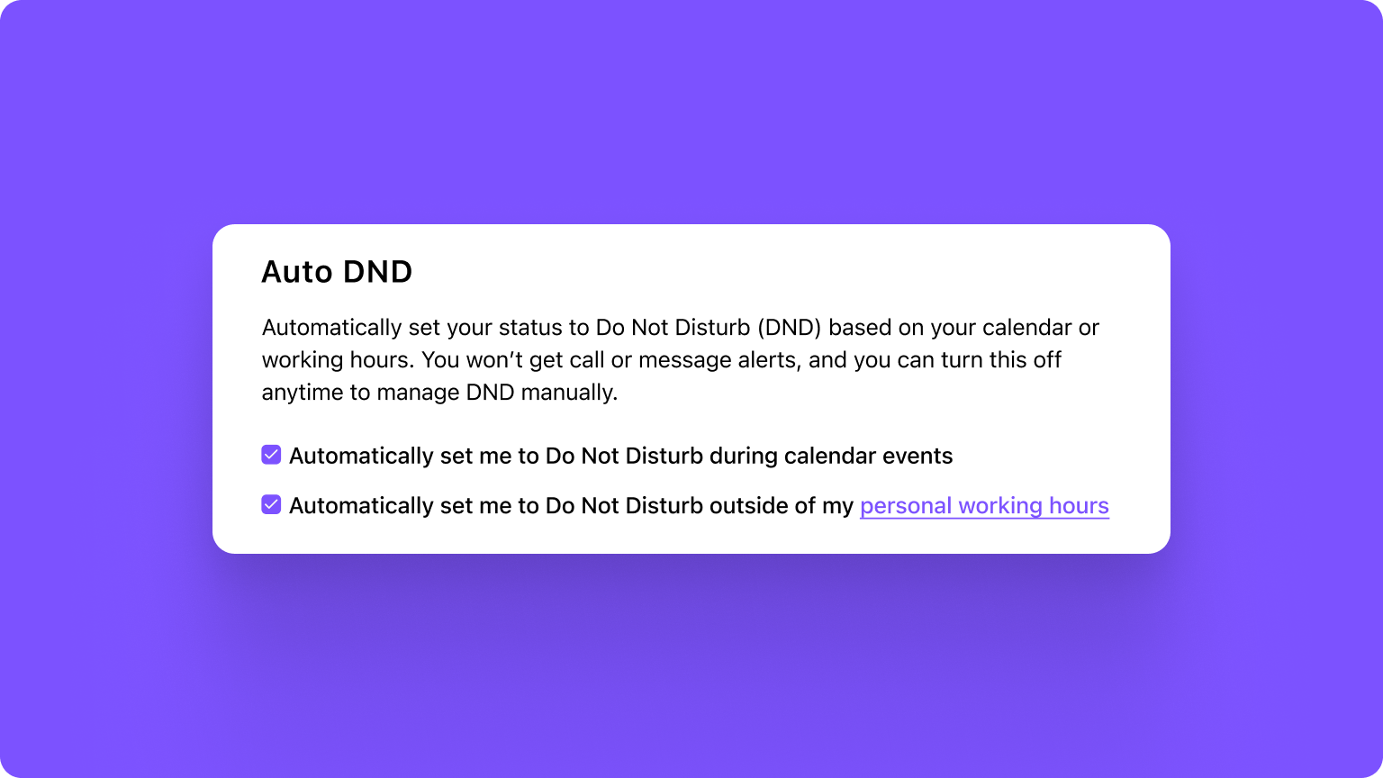 Tailor availability with customizable Auto DND rules