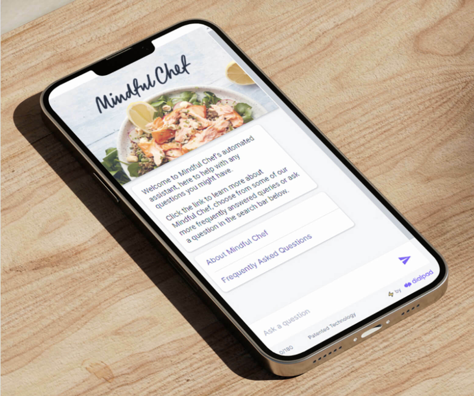 Dialpad's self-service chatbot user interface