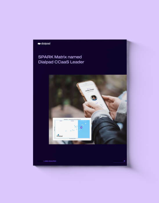 SPARK Matrix named Dialpad CCaaS Leader