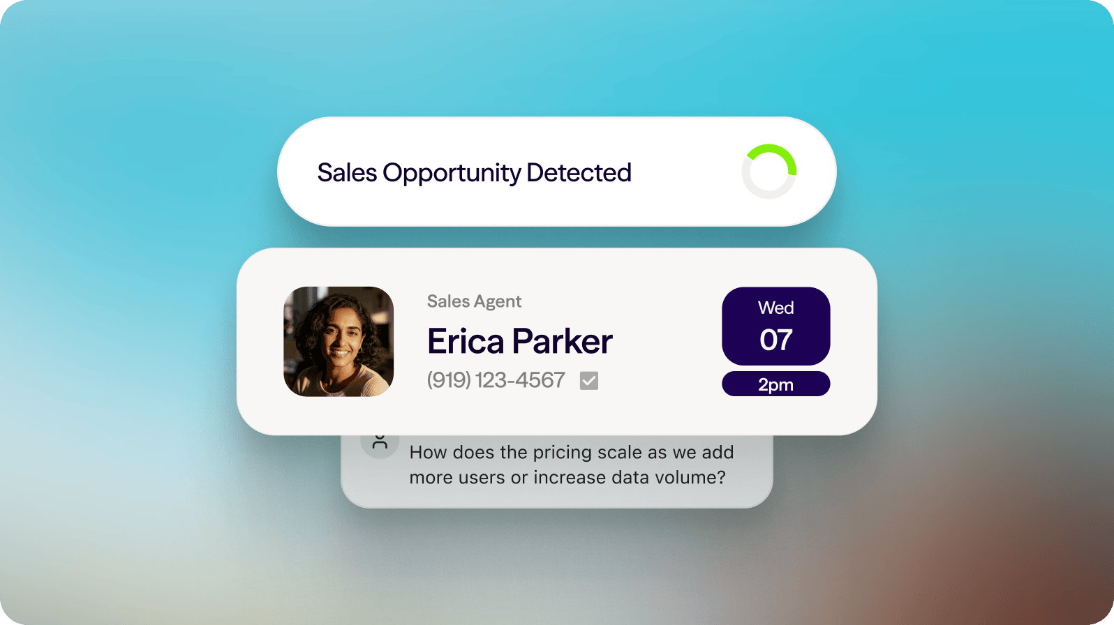 Agentic AI detects an expansion opportunity while interacting with a client