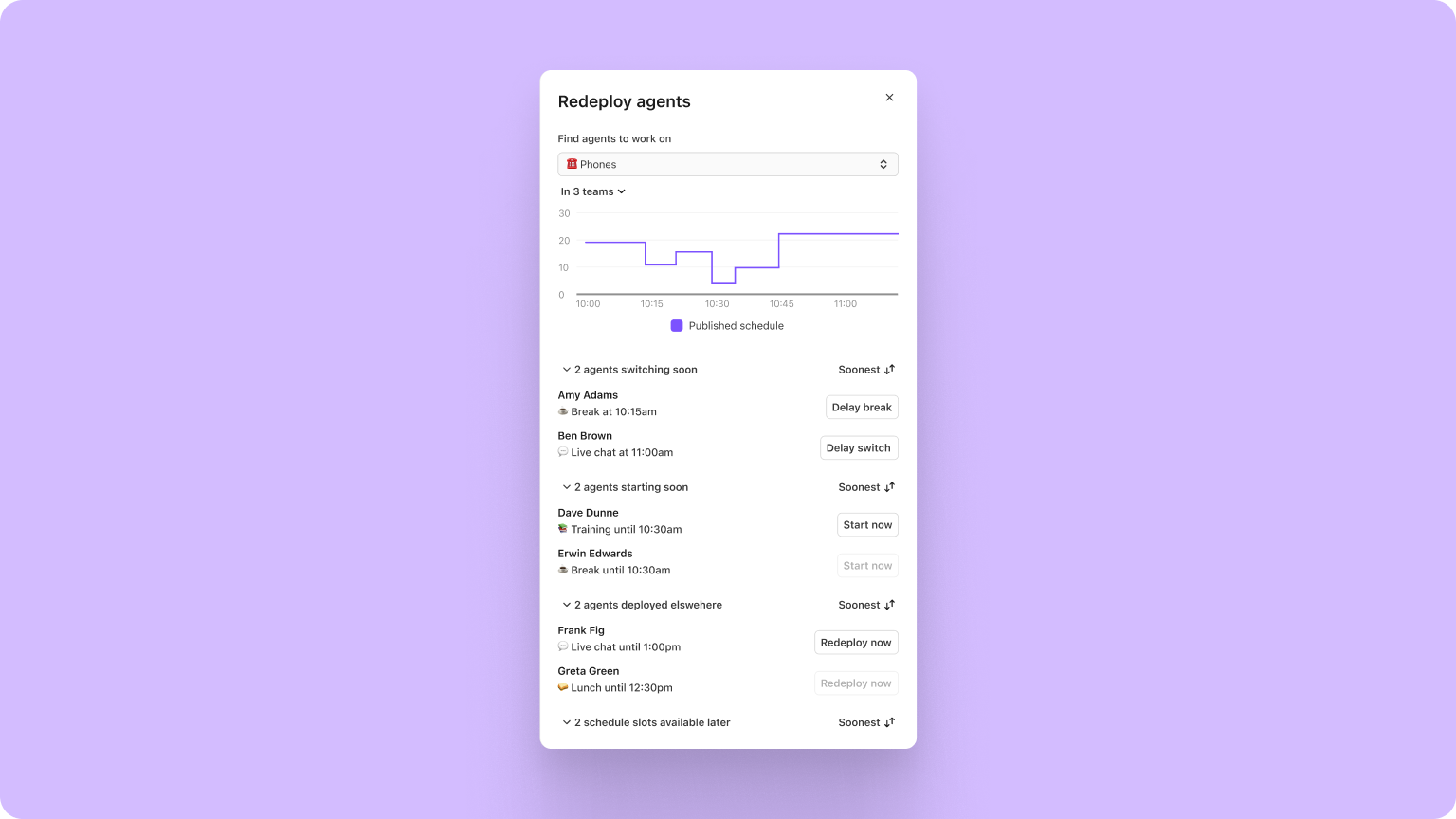 Redeploy agents via the Live Panel