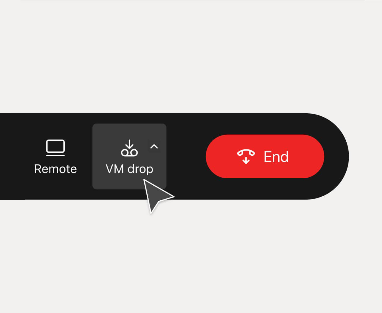 Dialpad's voicemail drop feature, which lets sales reps drop in a pre-recorded message when they hit prospects' voicemails.