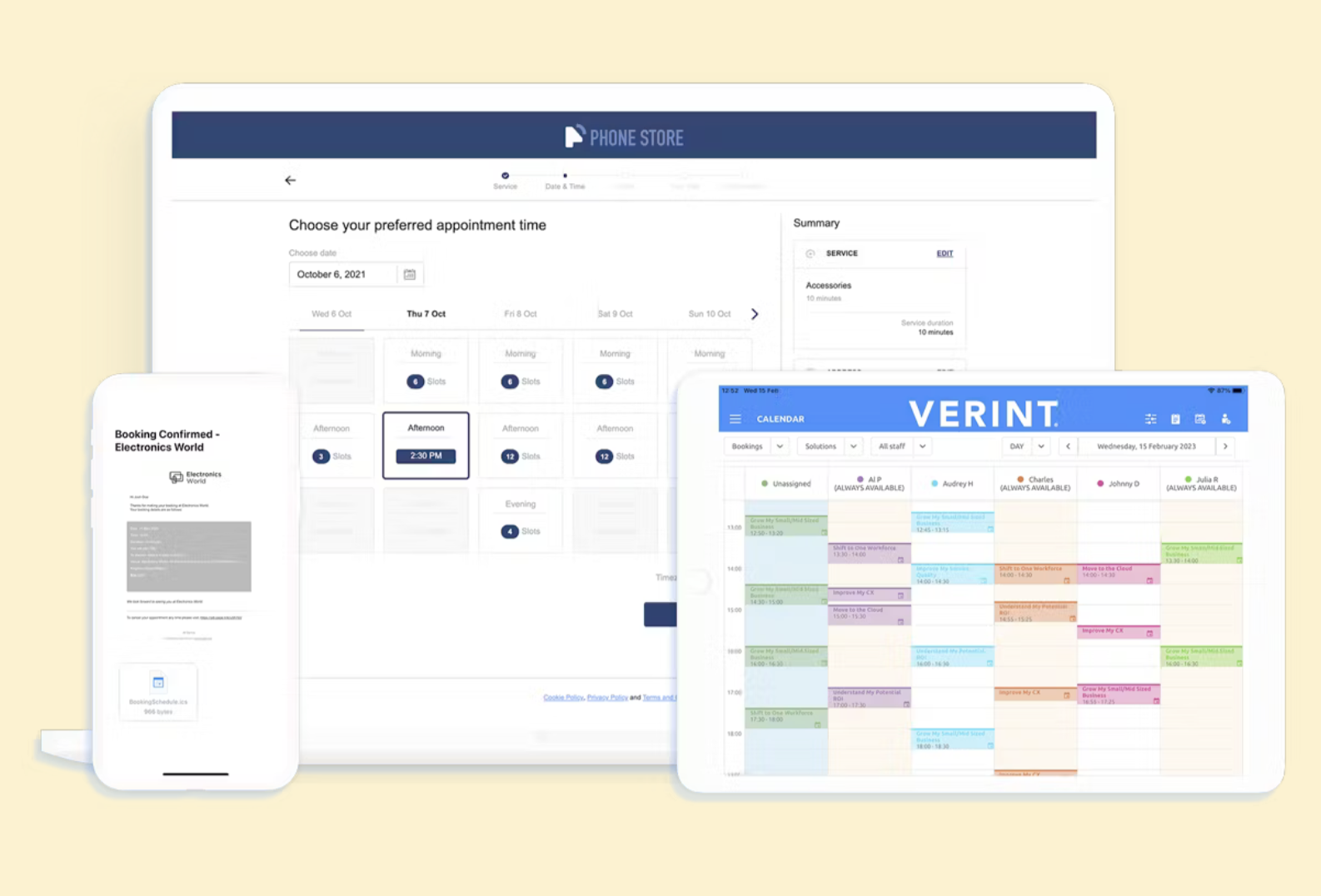 Screenshot of Verint WFM software