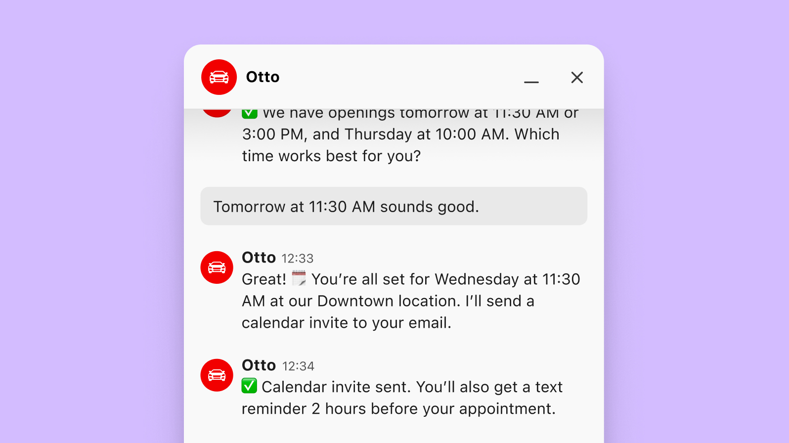 Chatbots for support and scheduling