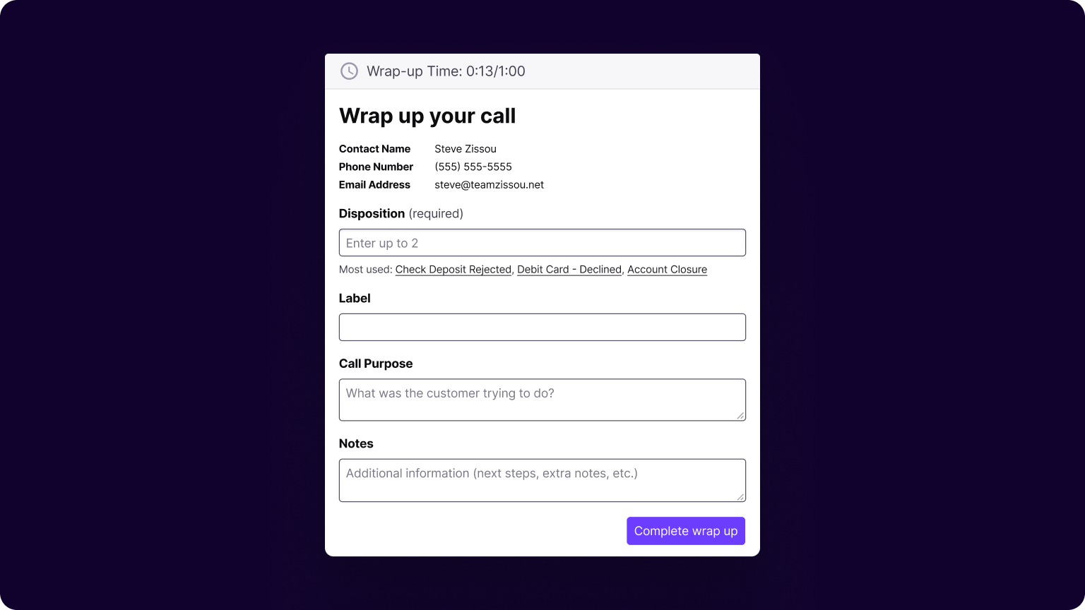 Tag calls with custom labels