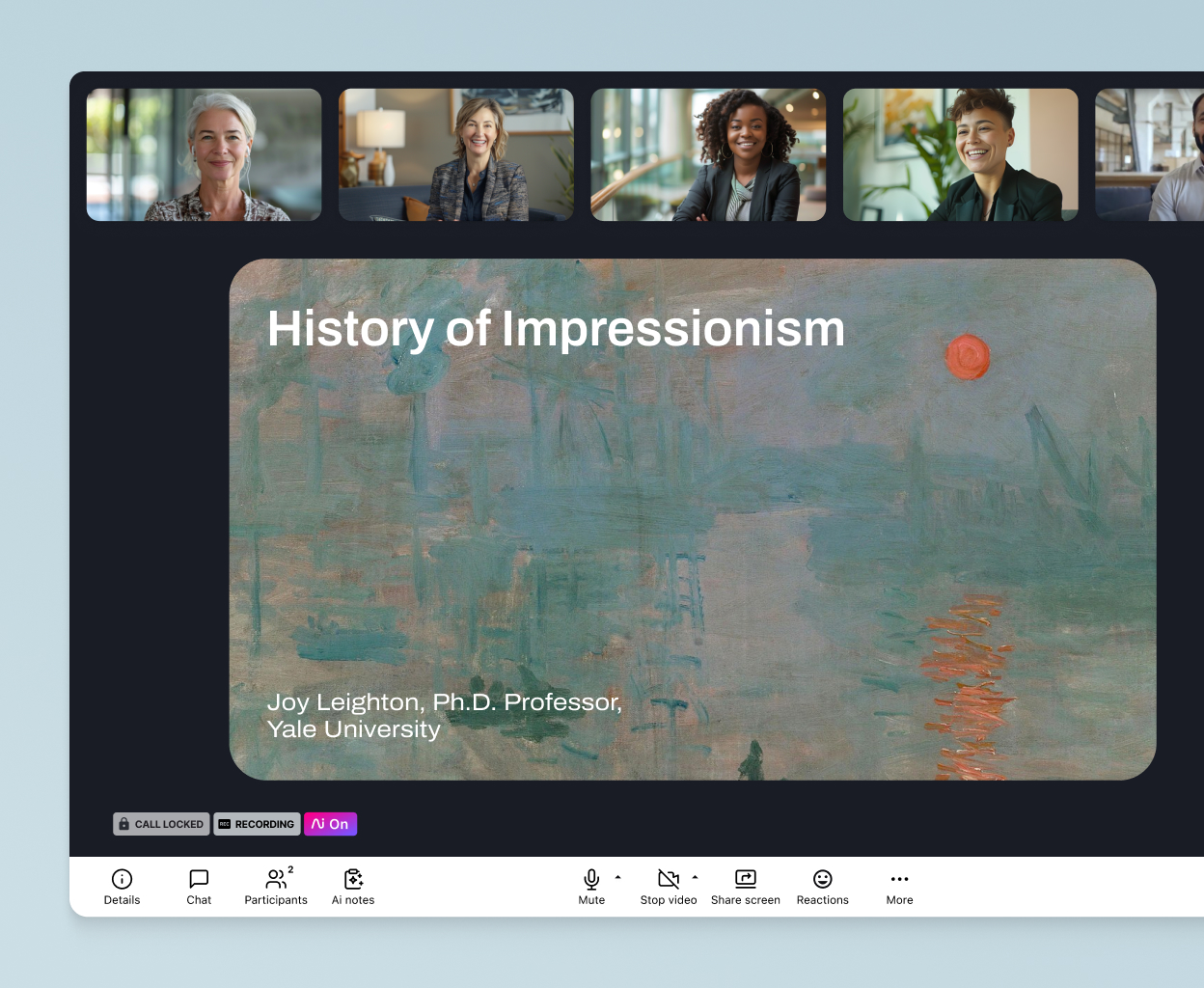 Sharing a screen on a video call in Dialpad