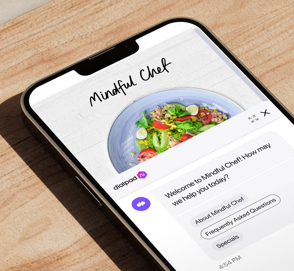 Capture d'écran de la fonctionnalité de libre-service de Dialpad