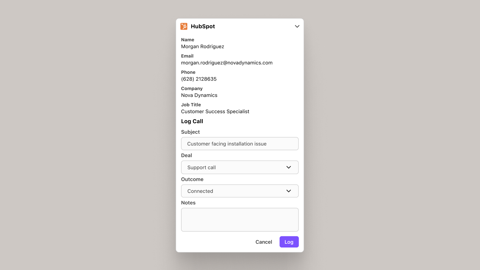 Faster call logging in Dialpad for HubSpot