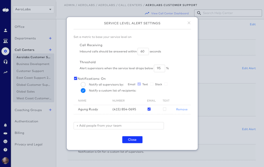 Service level alerts in dialpad contact center blog size