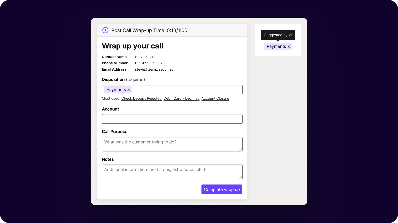 Call disposition in dialpad ai contact center blog size