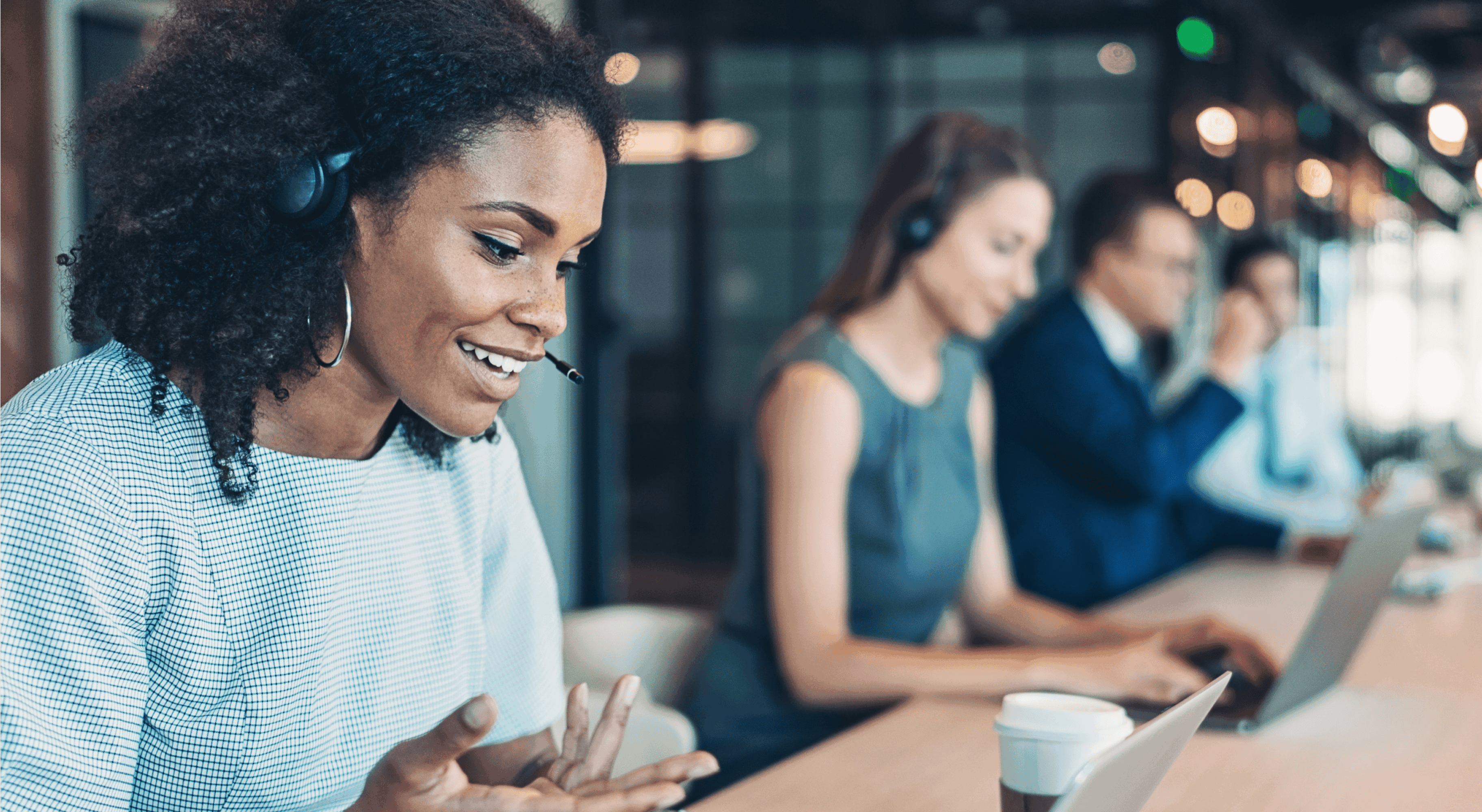 Contact center agents on duty