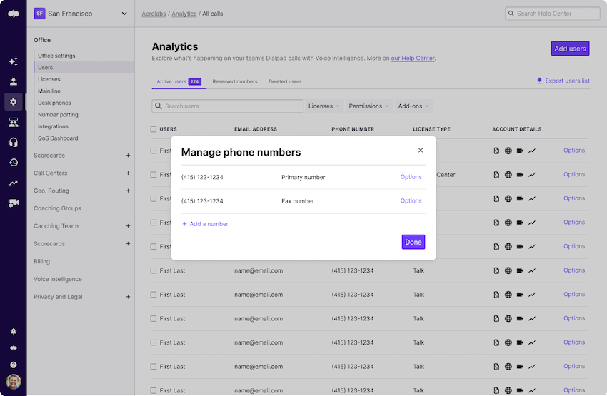 Adding managing phone number for someone in dialpad blog size