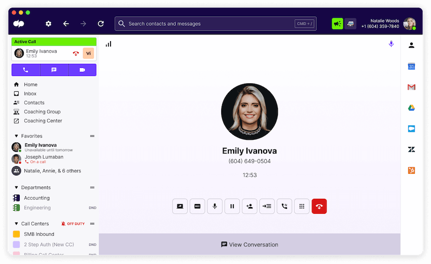 Live Call on dialpad talk blog size