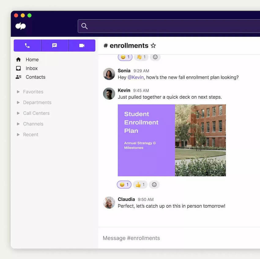 Enrollments messaging dialpad blog size