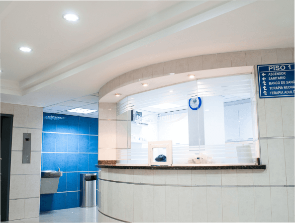 Lobby of healthcare facility