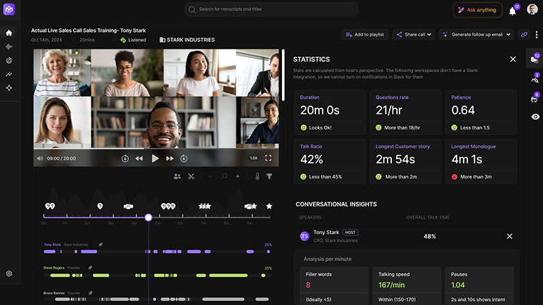 Screencap of Call Stats
