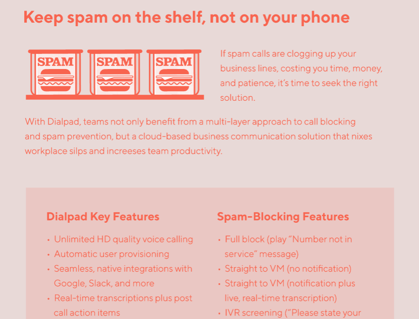 Infographic on spam calls
