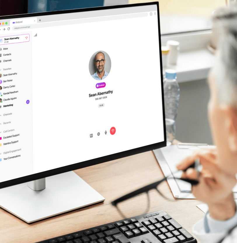 A person working on a computer