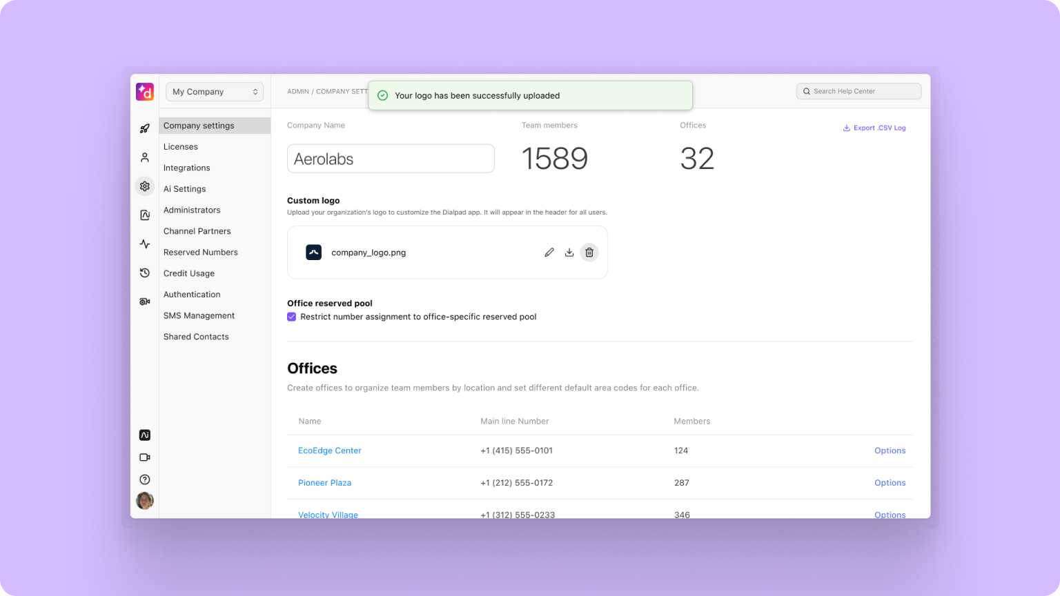 17. Co-brand your Dialpad App