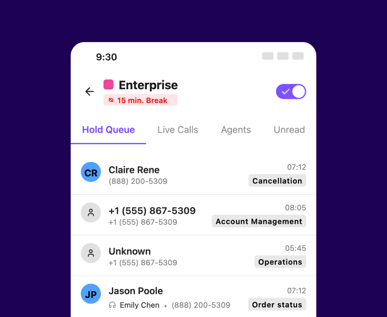 Call routing in Dialpad
